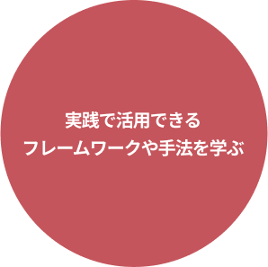 実践で活用できるフレームワークや手法を学ぶ